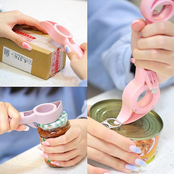 1 Pcs 4 in 1 Multi Function Can Opener Bottle