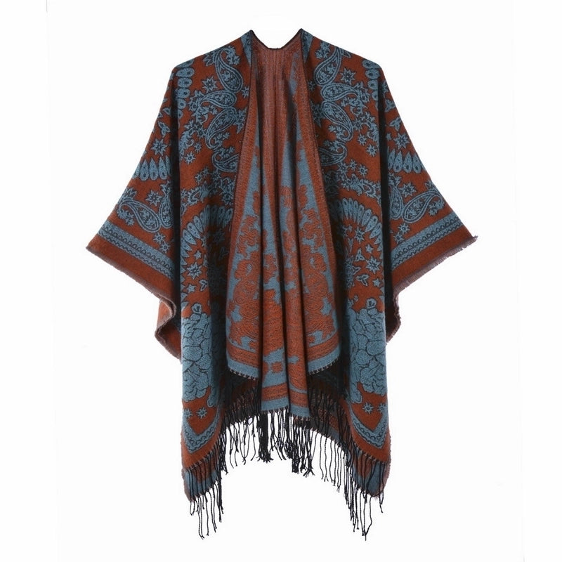 Women's Streetwear Flower Imitation Cashmere Shawl