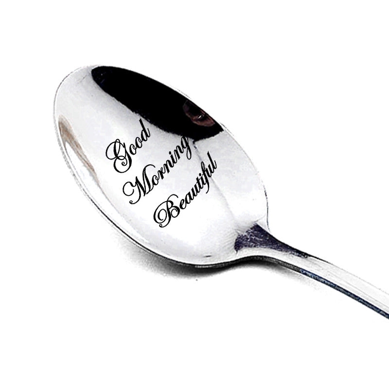 Wedding Valentine's Day Gifts Stainless Steel Long Handle Spoon Household