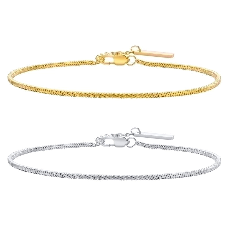 Minimalist Solid Color 201 Stainless Steel Bracelets In Bulk