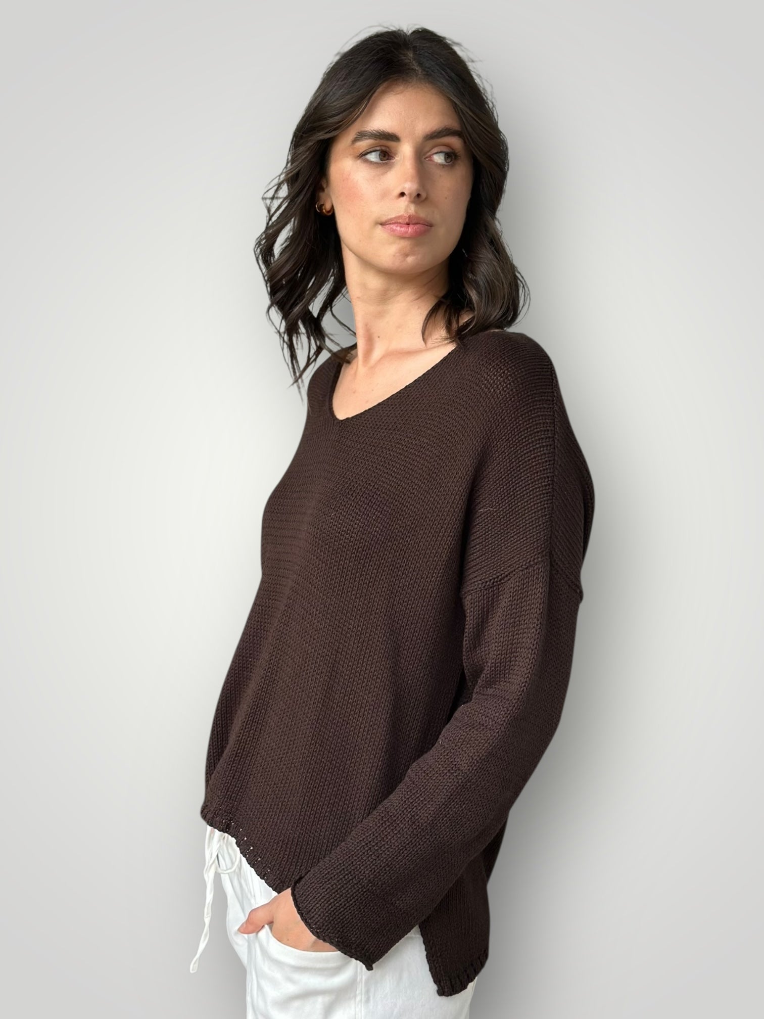 jamie knit-chocolate cotton