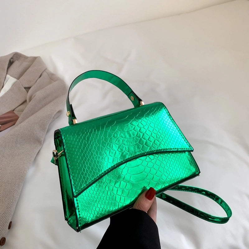 Women's Pu Leather Solid Color Streetwear Square Magnetic Buckle Square Bag