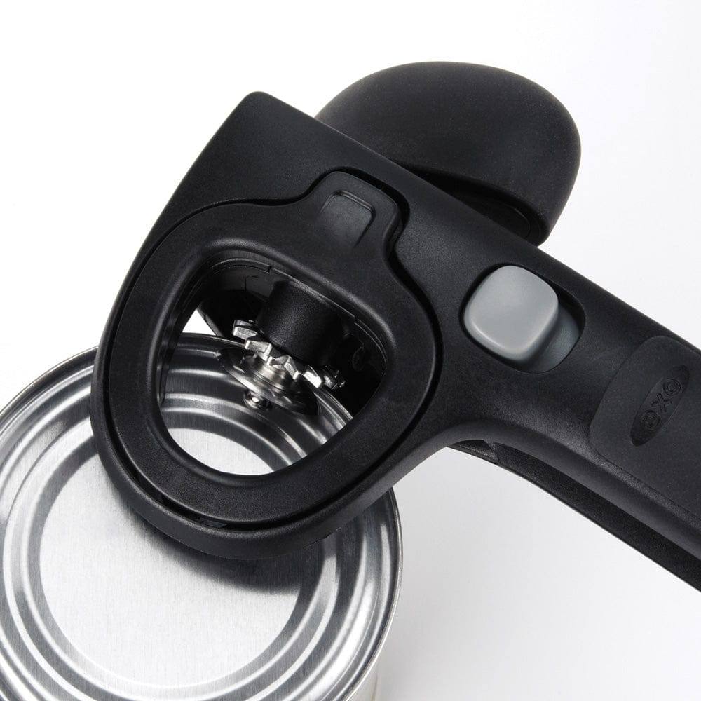 Locking Can Opener with Lid Catch