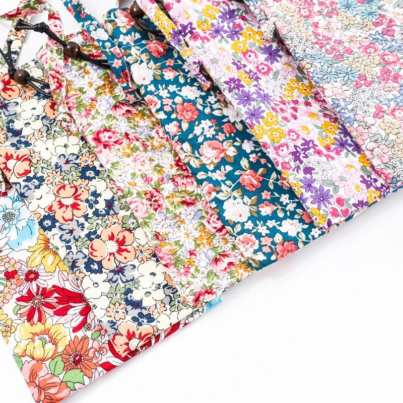 Women's Cotton Flower Elegant Square String Phone Wallets