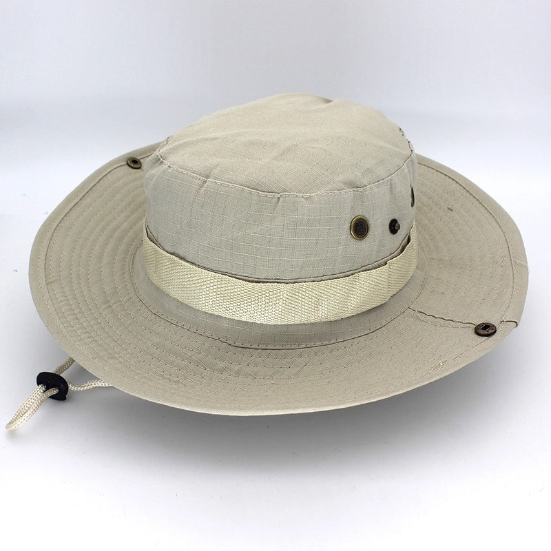 Hot Outdoor Sunscreen Round Edge Hat Mountaineering Hat Camouflage Jungle Hat Benney Hat Men's And Women's Fisherman Hat