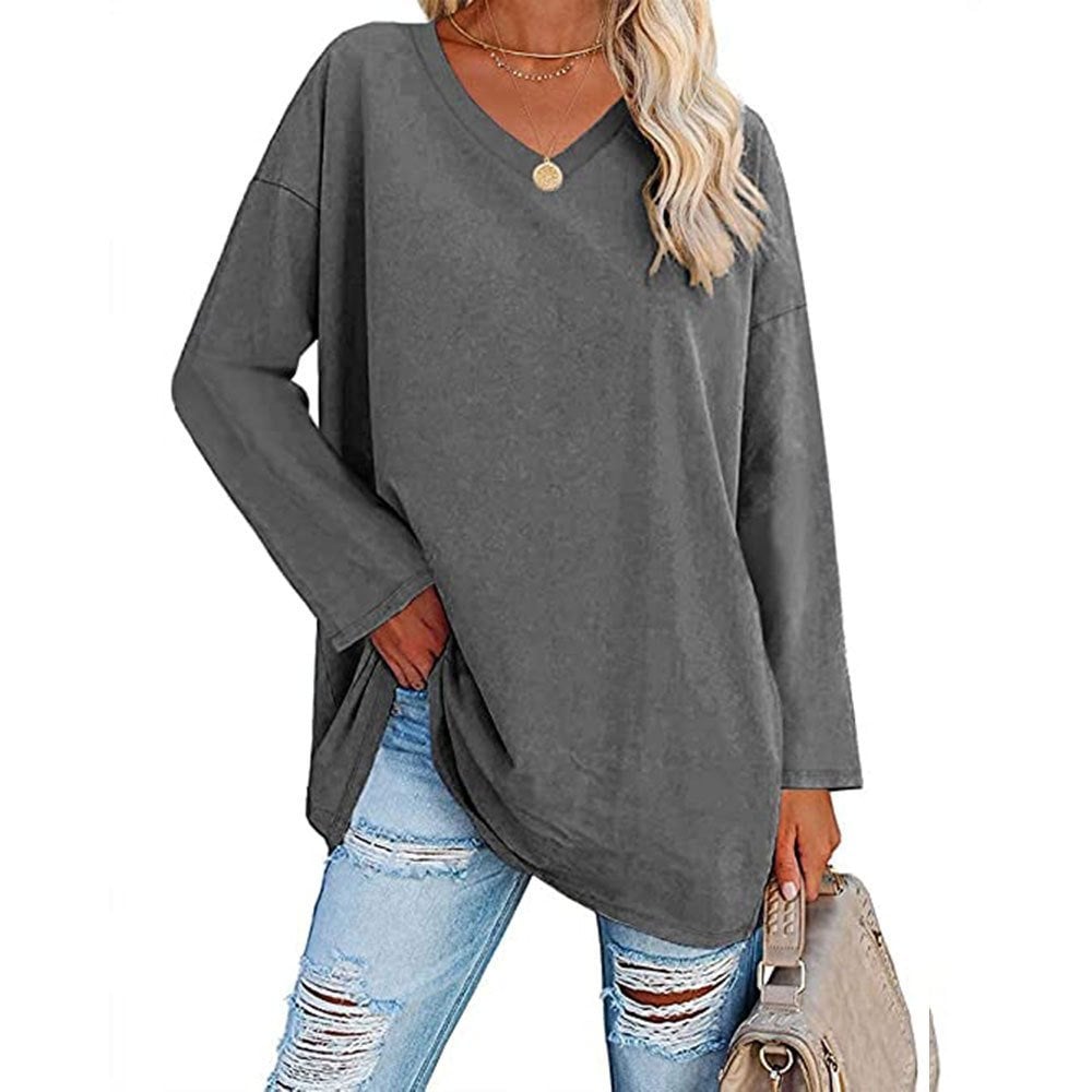 🔥The Last Day Promotion-SALE 70% OFF💋Women's loose long sleeve fashion V-neck knit top