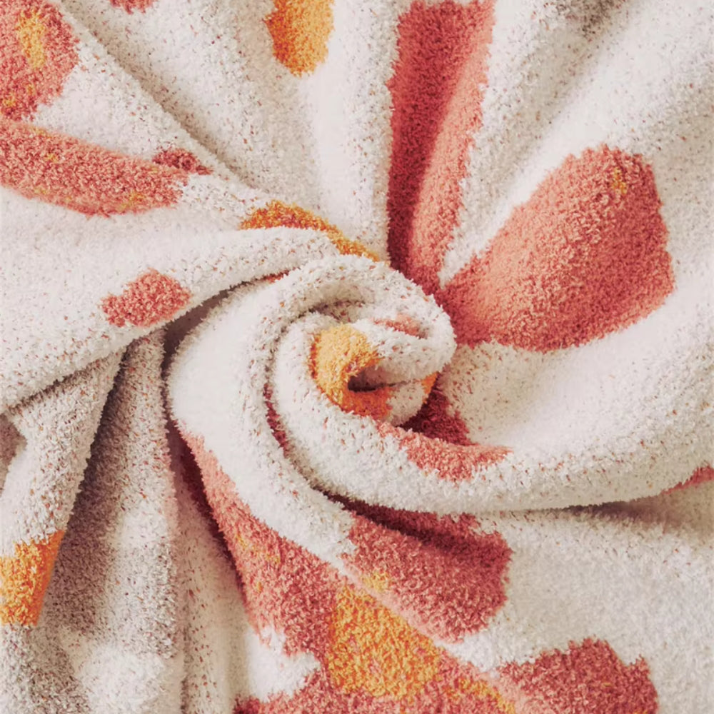 Floral Soft Knit Throw Blanket