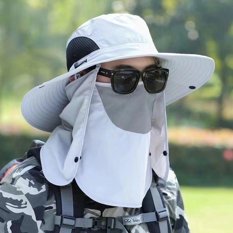 Men's Minimalist Color Block Big Eaves Bucket Hat