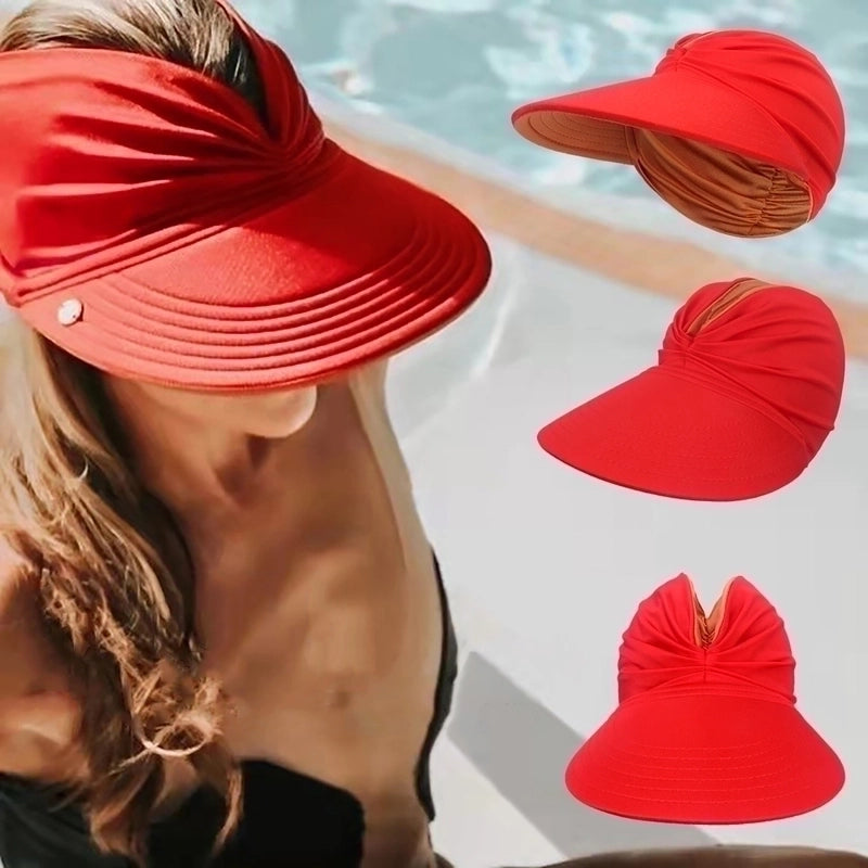 Women's Minimalist Color Block Flat Eaves Sun Hat