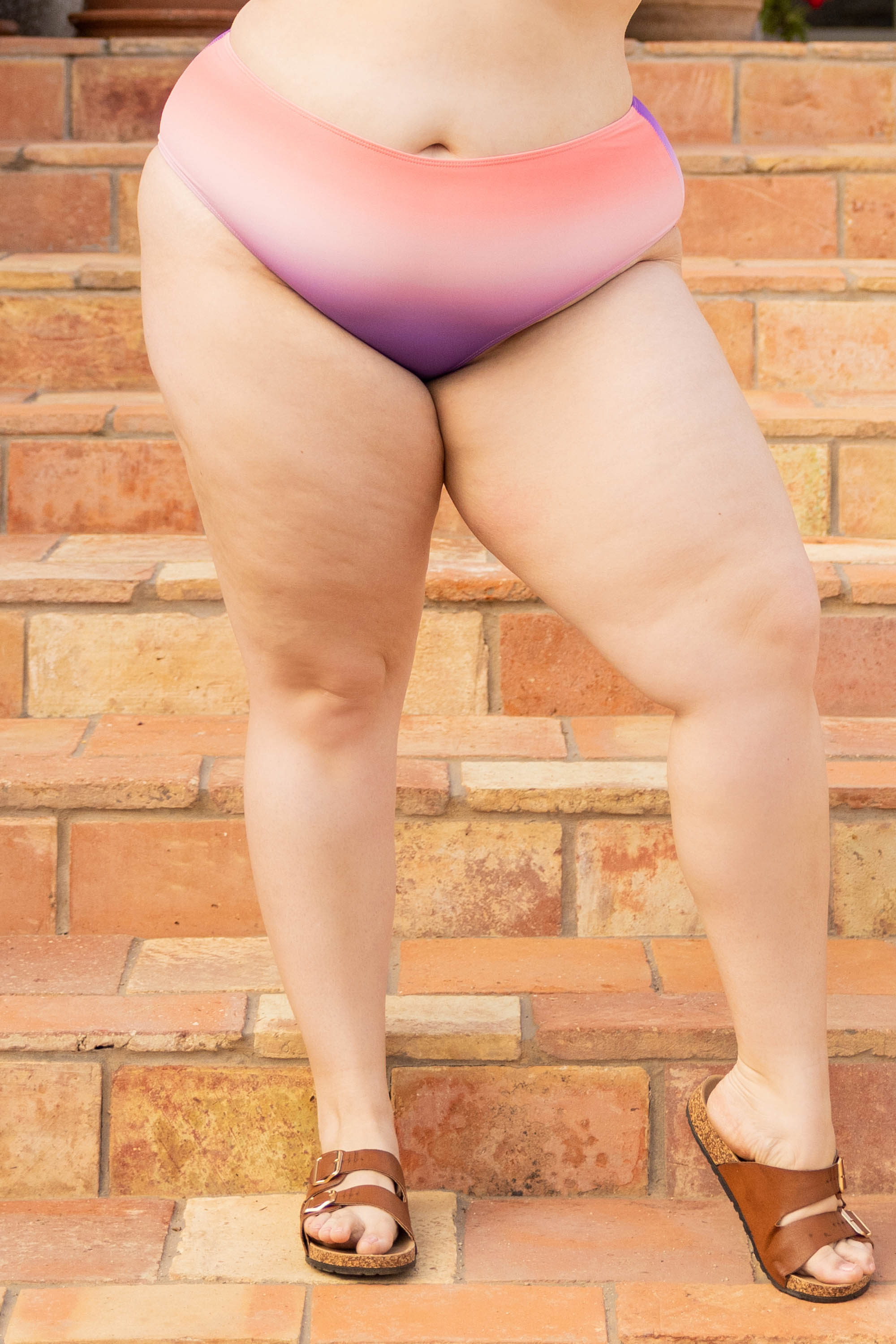 Beauty From Within Swim Bottom. Pink Ombre