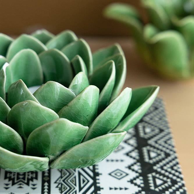 Succulent Tealight Holder - Green