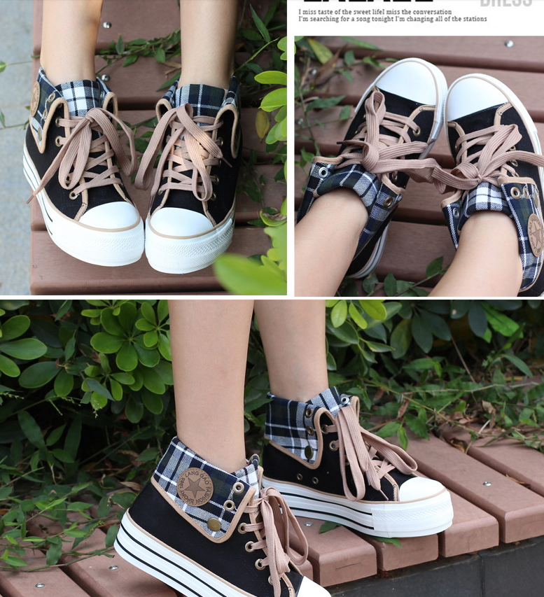 High-top casual canvas shoes KF2298