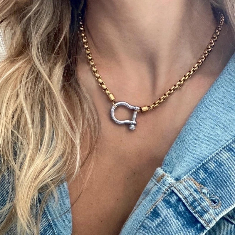Minimalist Geometric 18K Gold Plated 316L Stainless Steel  Necklace