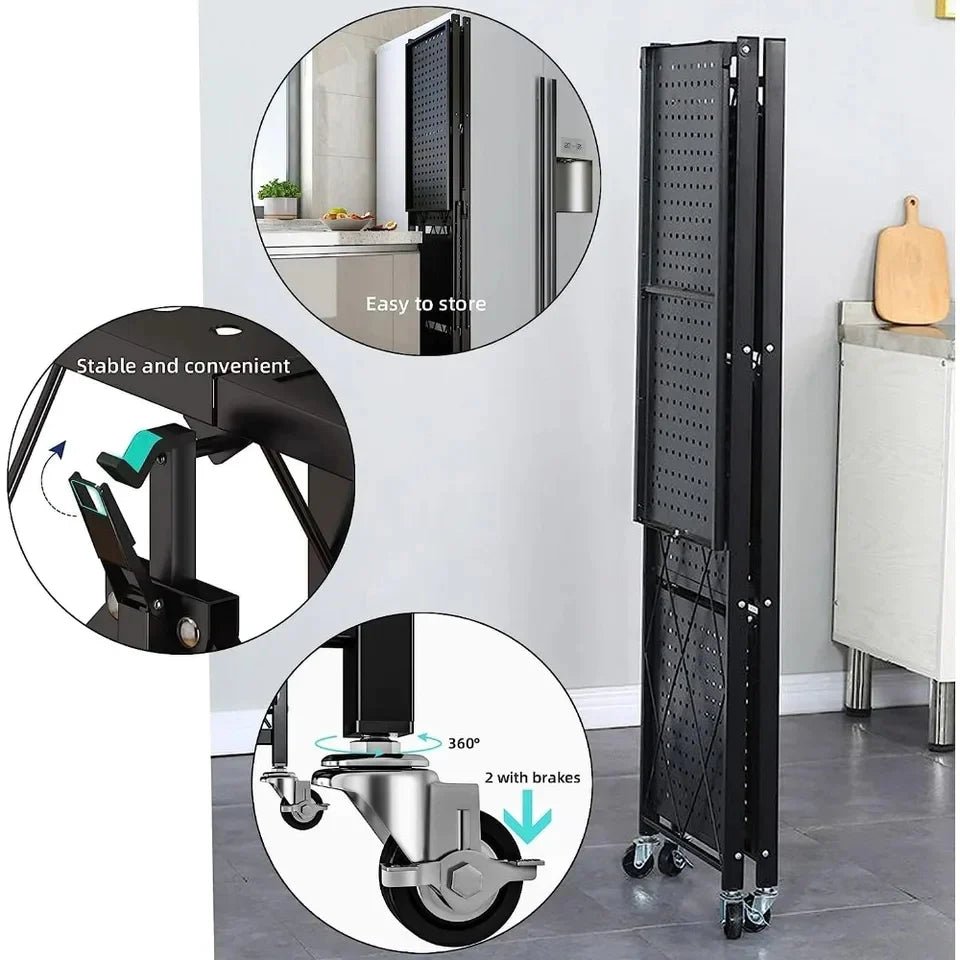 FOLDABLE KITCHEN TROLLEY