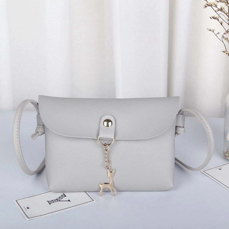 Women's Small Summer Pu Leather Basic Square Bag