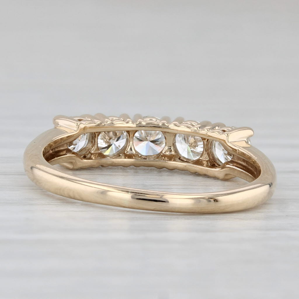 0.85ctw Diamond Wedding Band 14k Yellow Gold Size 8 Stackable Anniversary Ring