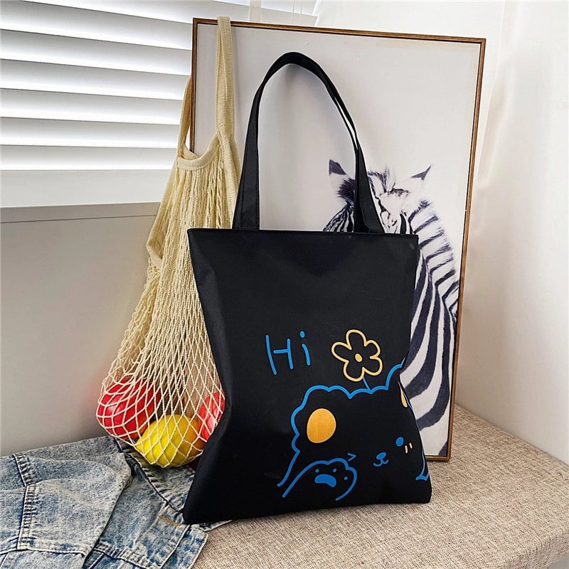 Women's Medium Nylon Animal Streetwear Square Zipper Shoulder Bag
