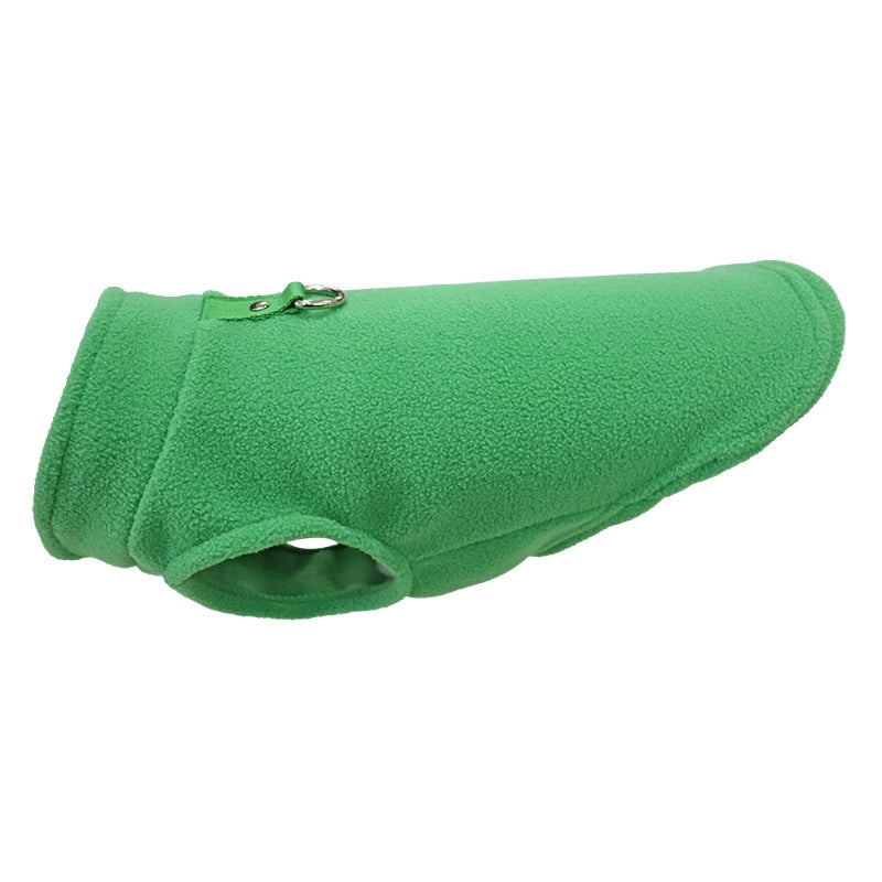 Casual Polar Fleece Solid Color Pet Clothing