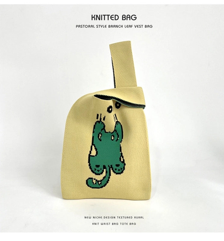 Women's Medium Polyester Animal Cute Basic Square Open Handbag