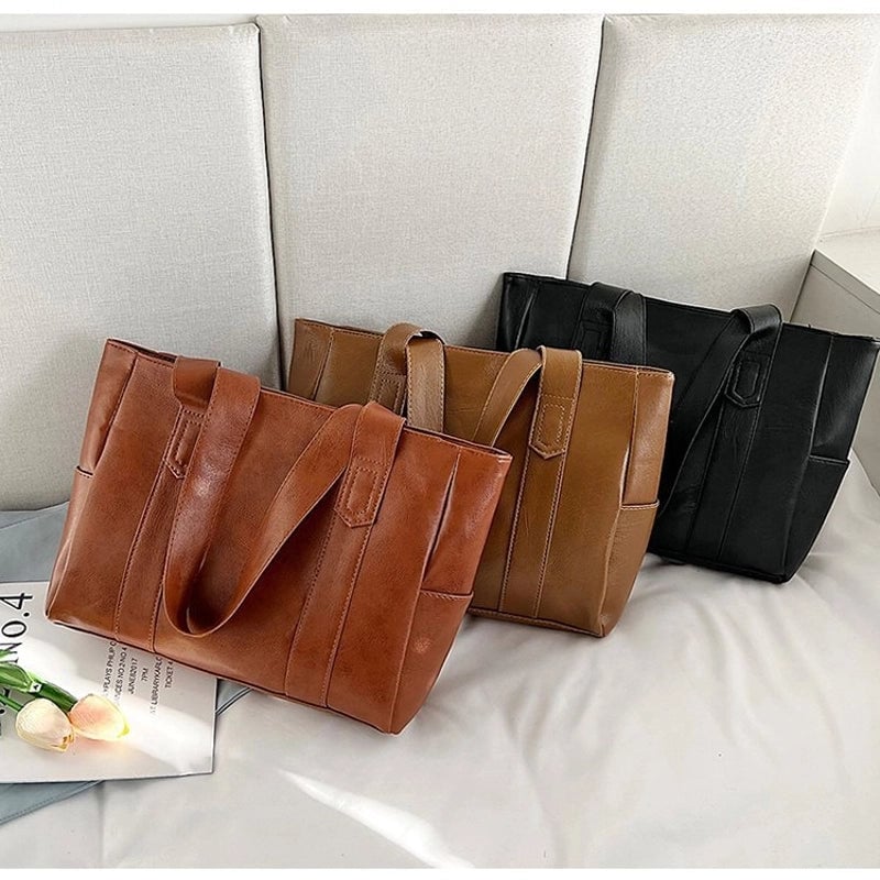 Tote Bag Women's Autumn And Winter New Fashion Women's Handbag Large Capacity Commuter Printed Student Shoulder Bag