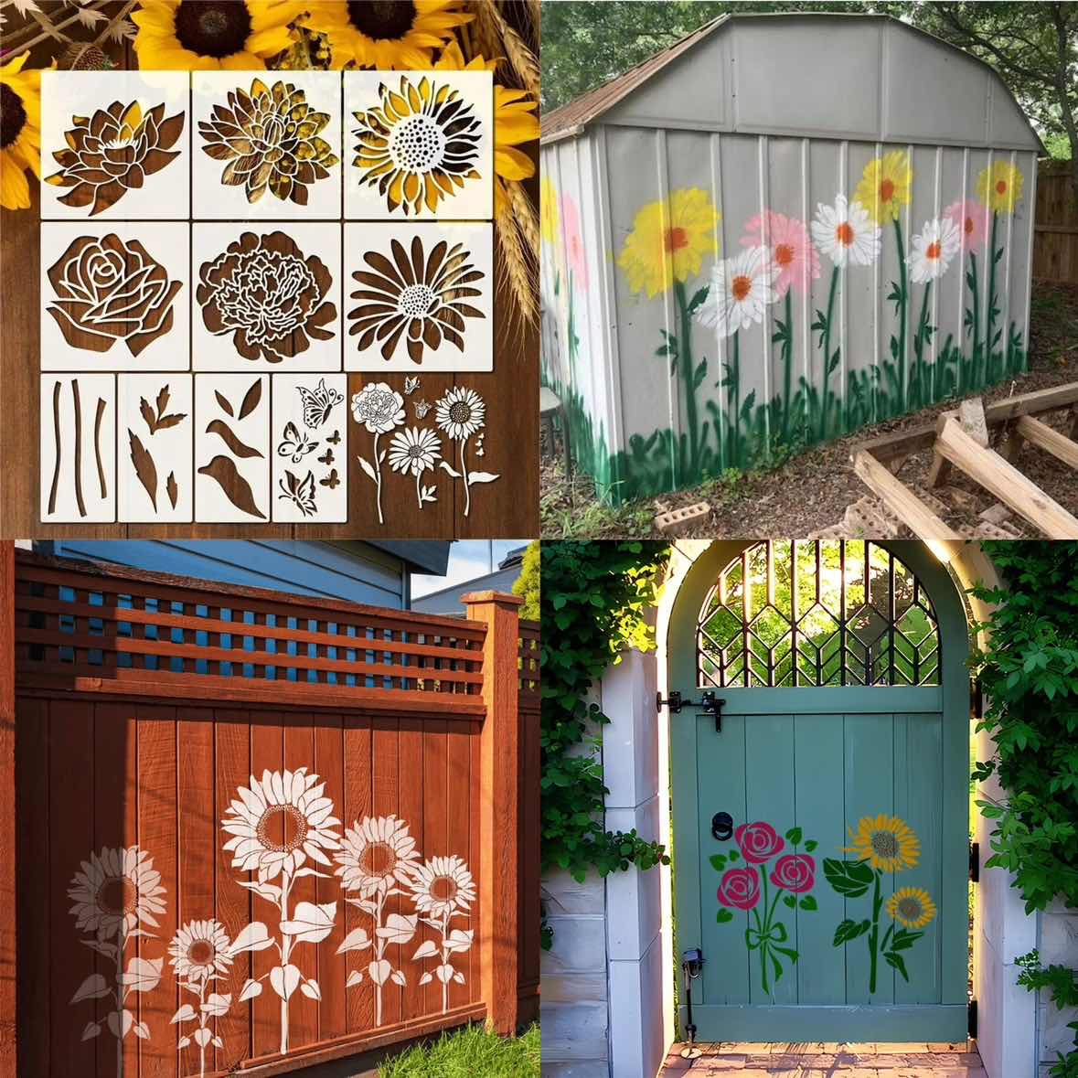 🏡Last Day 75% OFF -Blooming Flowers Stencil Kit🌻DIY Decoration