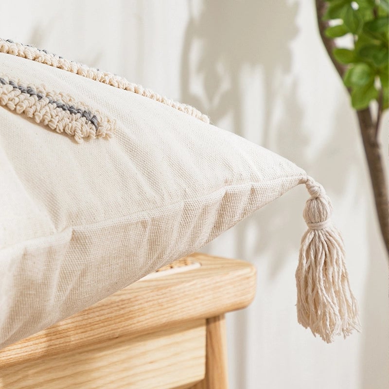 Minimalist Classic Style Color Block Cotton Pillow Cases
