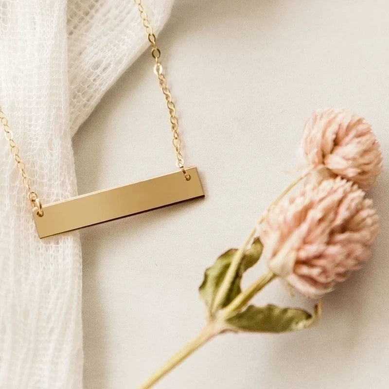 Minimalist Solid Color Stainless Steel Plating 18k Gold Plated Pendant Necklace