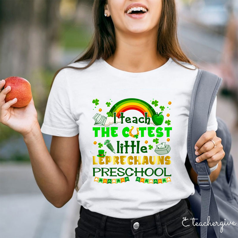 Personalized Grade I Teach The Cutest Little Leprechauns Teacher T-Shirt