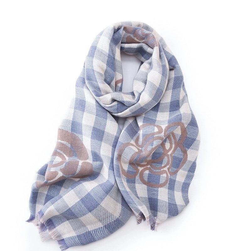 Women's Elegant Basic Streetwear Plaid Imitation Cashmere Scarf