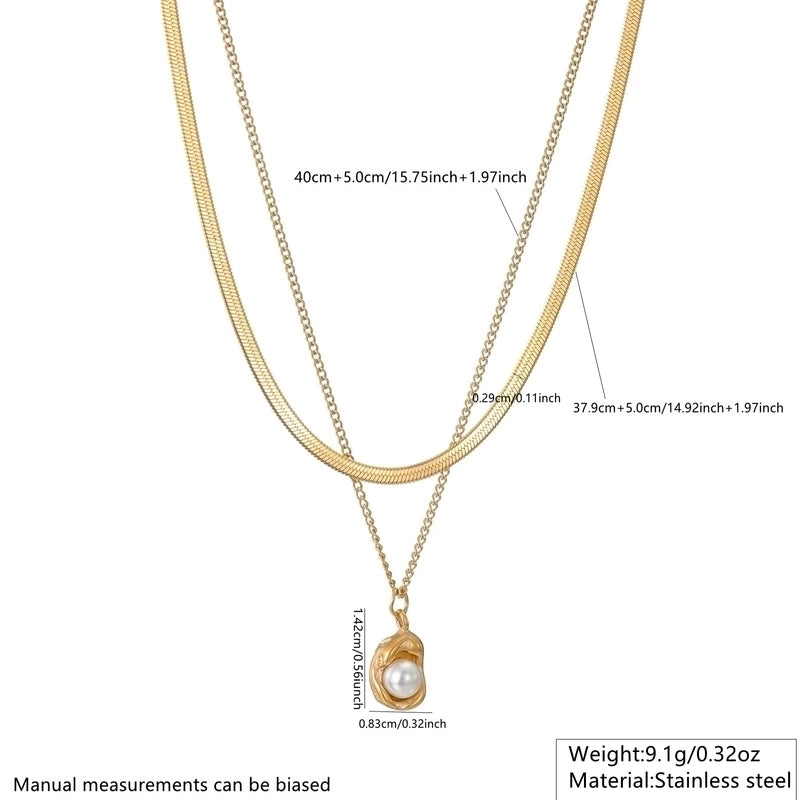 Sweet Minimalist Pea 304 Stainless Steel Acrylic 18K Gold Plated Plating Inlay Earrings Necklace Jewelry Set