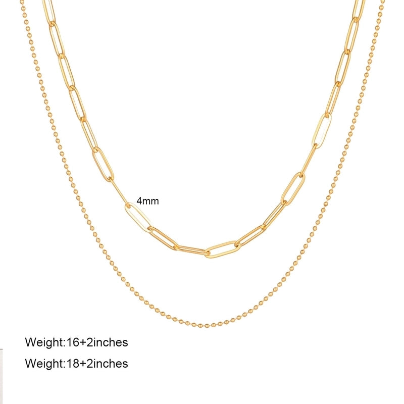 Minimalist Geometric Solid Color Titanium Steel Necklace