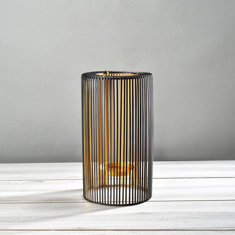 Lines Candle Holder Large - Black Gold