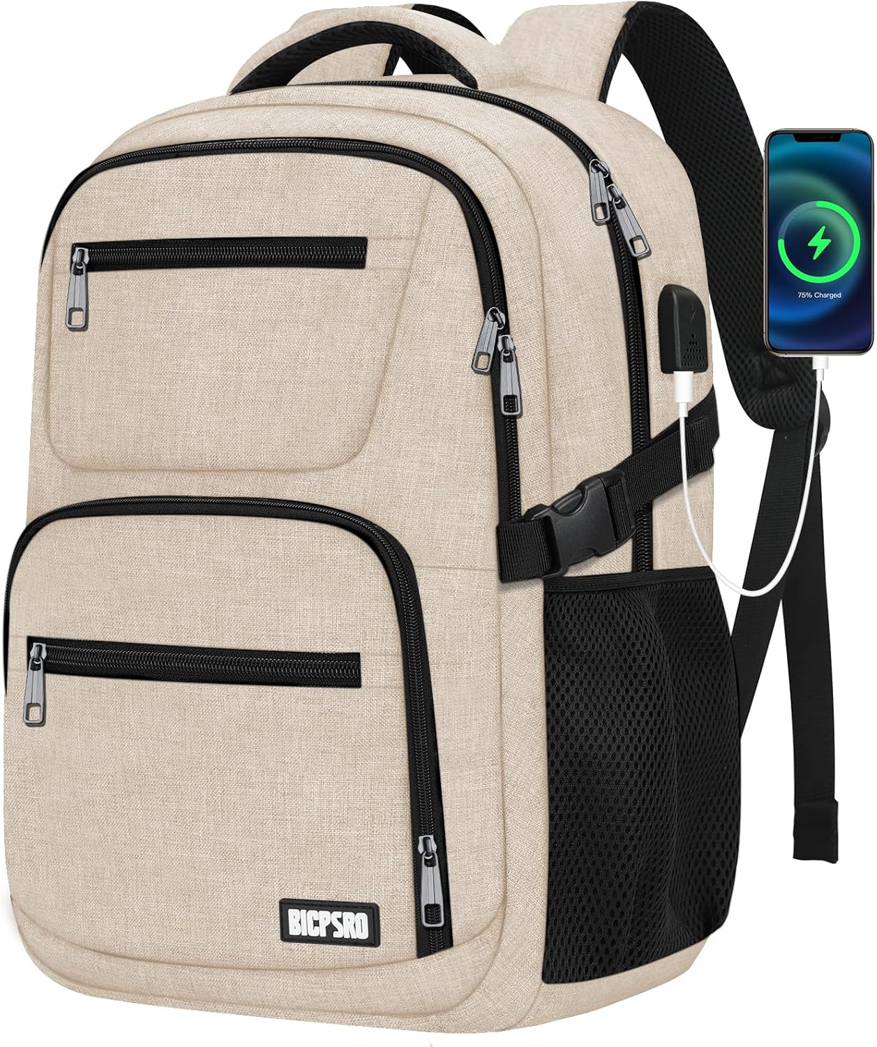 Black backpack for school, School Backpack for boys teens, Backpacks for men, College high middle school bookbag Fits15.6 Inch Laptop with USB Charging Port, Boys backpack, Book bag