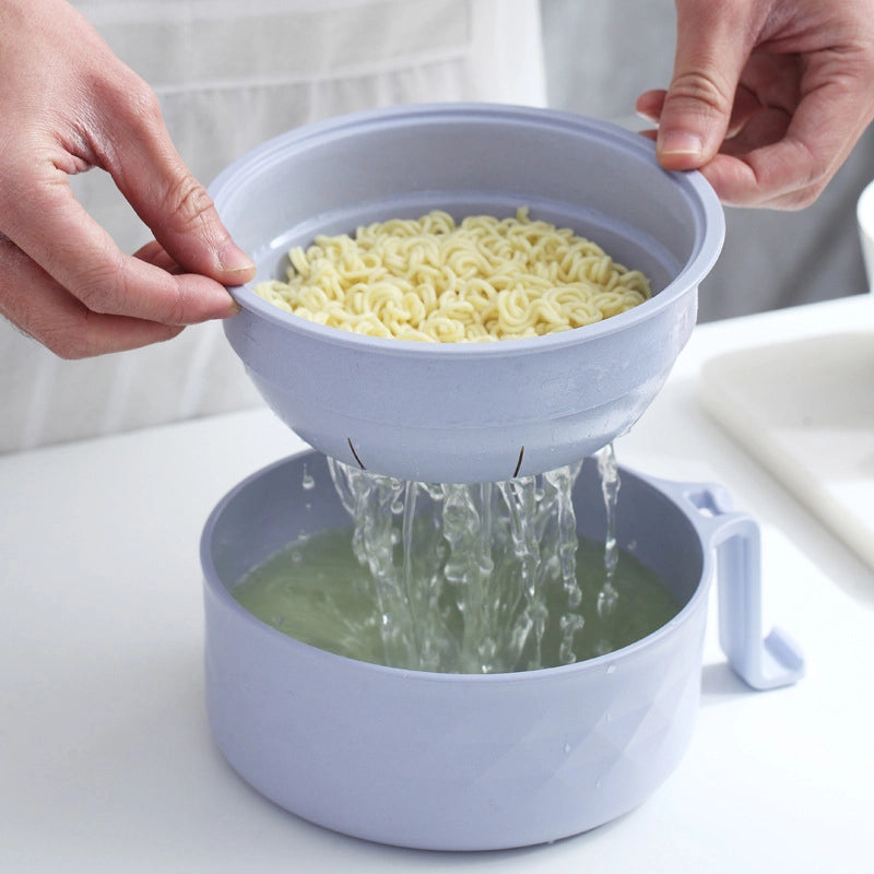 Casual Solid Color PP Wheat Straw Tableware 6-Piece Set
