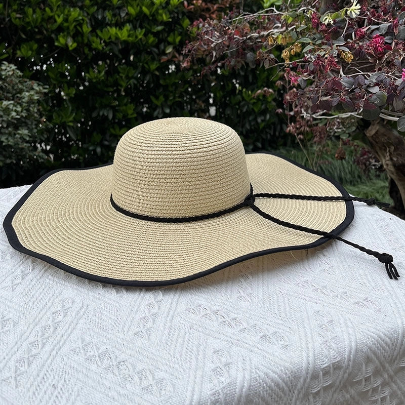 Straw Straw Hat Women's Beach Beach Travel Sunshade Hat Holiday Sun Hat Summer  Sun Hat