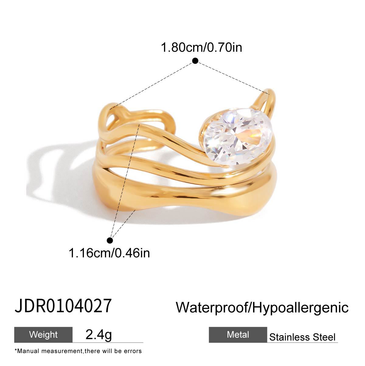 Jie Ding Zircon Ring Titanium Steel Jewelry Hot Sale Stainless Steel Rings