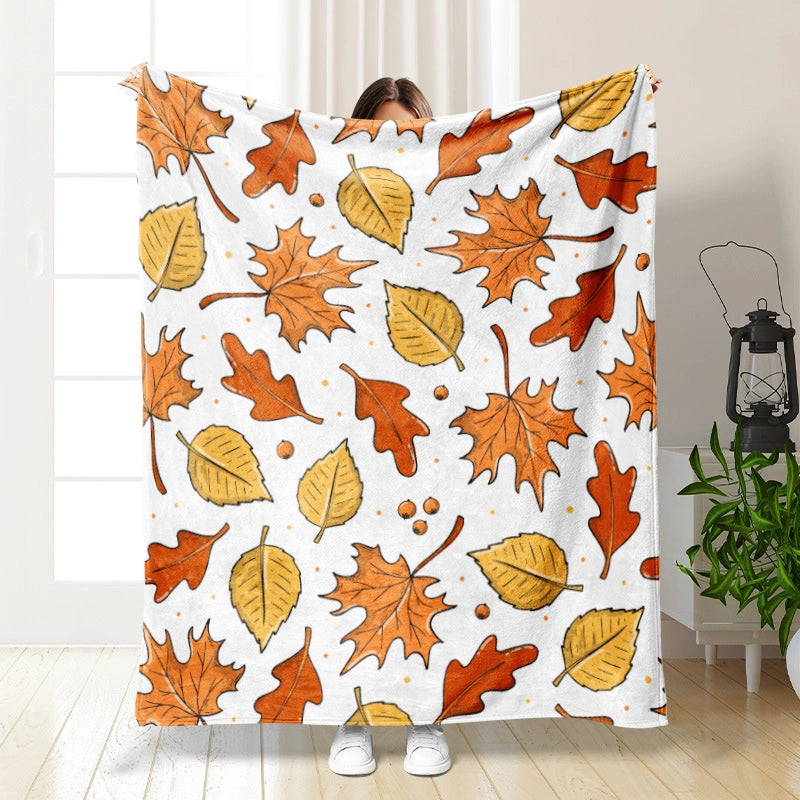 Halloween Cute Pumpkin Bat Ghost Polyester Blanket Couch & Sofa Decor