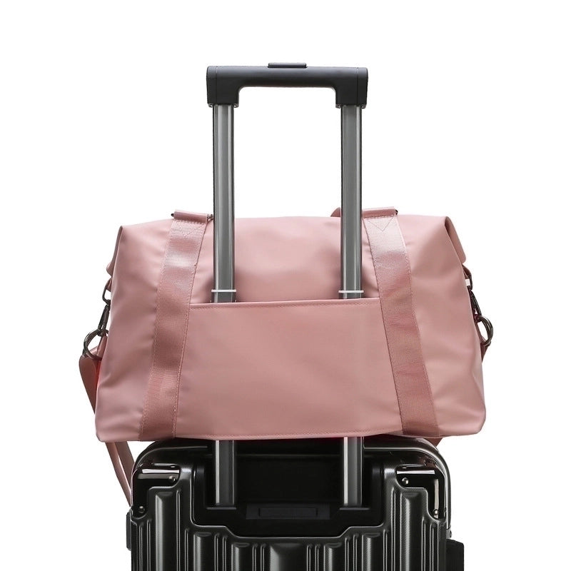 Unisex Vacation Solid Color Nylon Waterproof Travel Bags