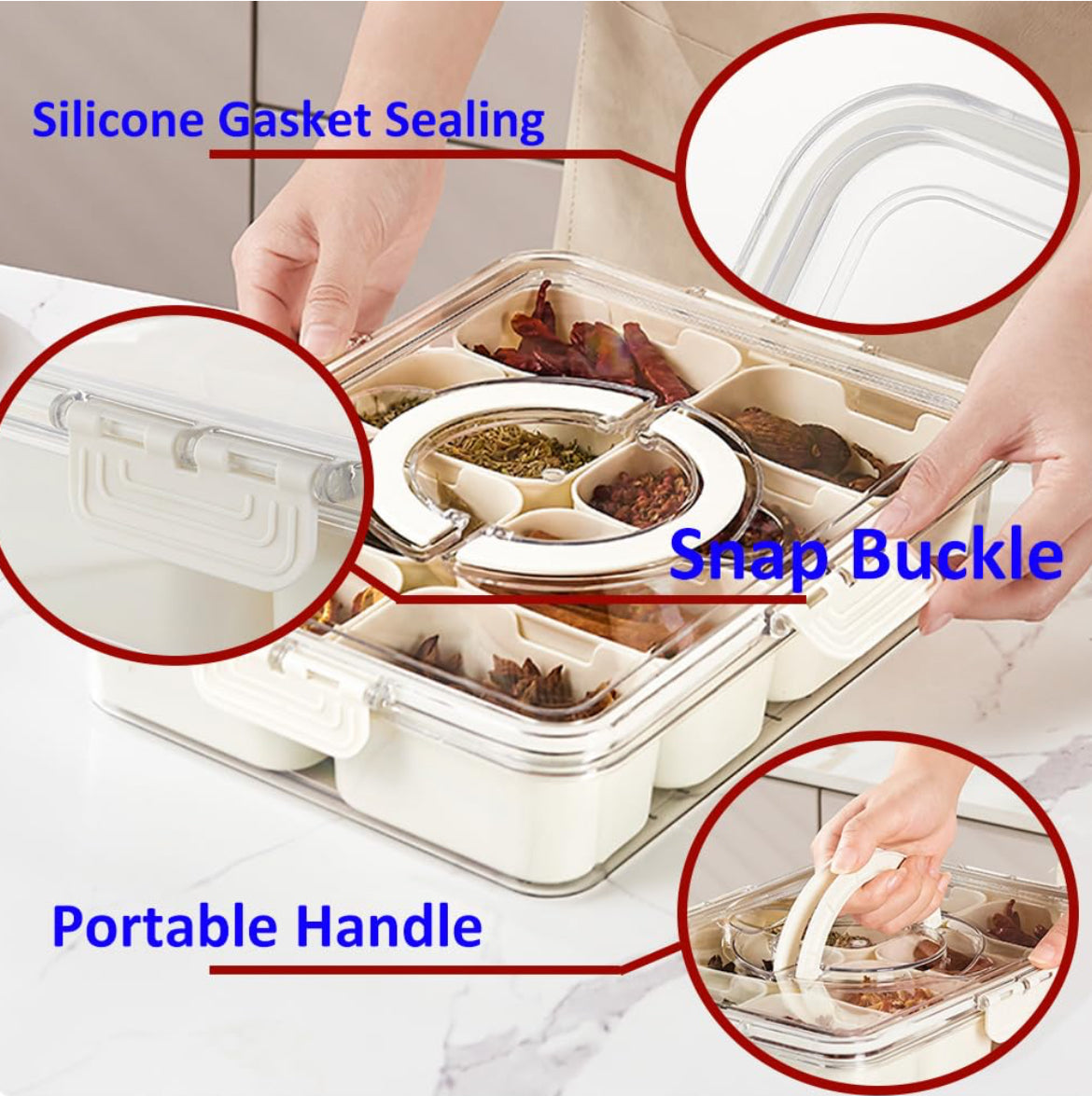 Snackle Box Container - 12 Compartments