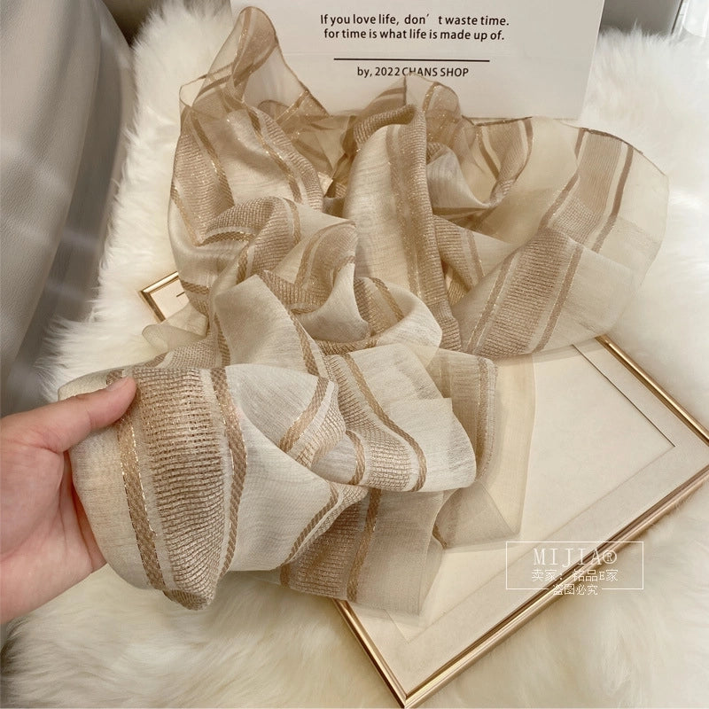 Women's Elegant Vintage Style Geometric Silk Silk Scarf