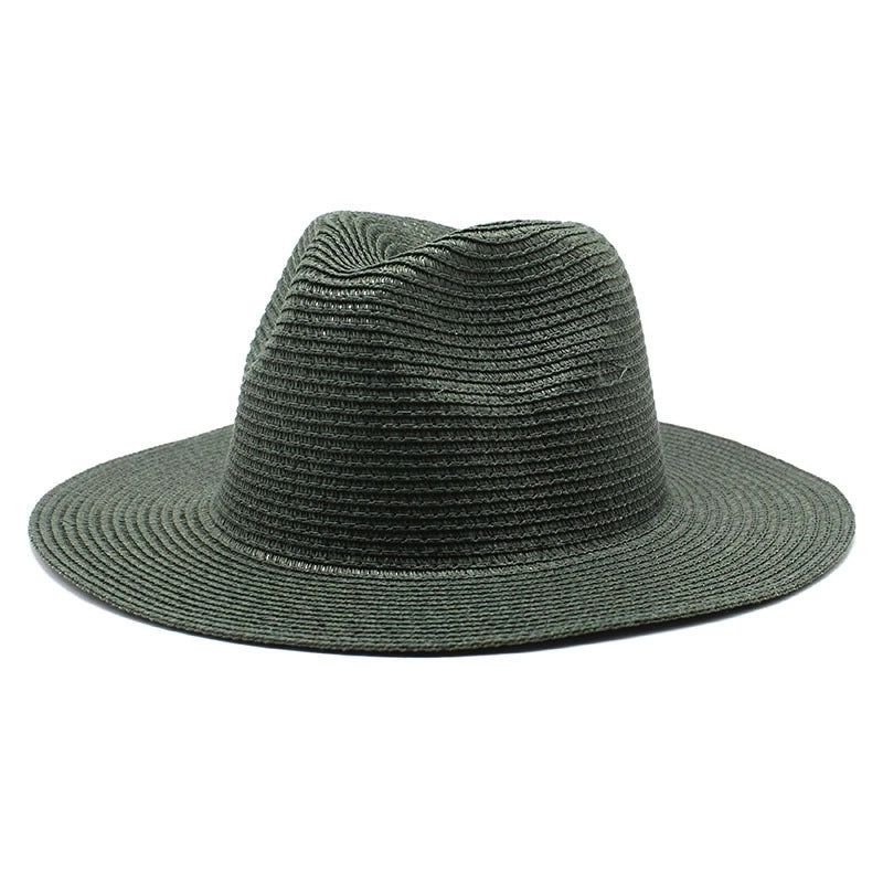 Unisex Minimalist Solid Color Flat Eaves Fedora Hat