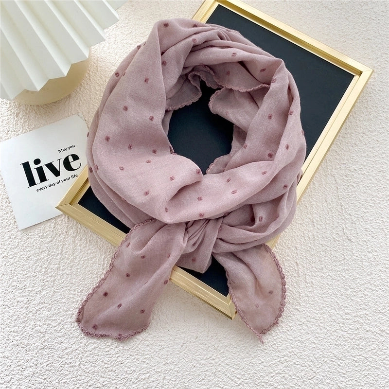Semicircle Cotton And Linen Triangle Scarf Silk Scarf Fashion Wild Scarf Headscarf Decorative Scarf