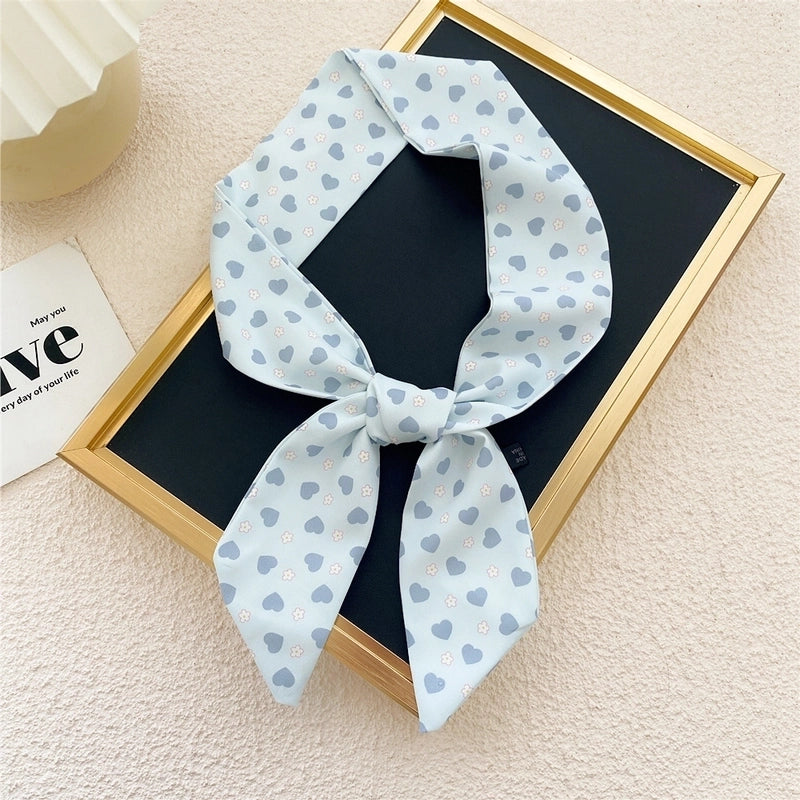 Fashion Printing Streamer Narrow Silk Scarf