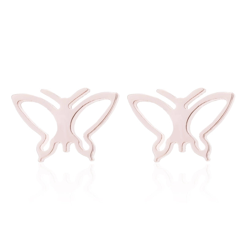 Minimalist Geometric Plating 304 Stainless Steel No Inlaid 18K Gold Plated Earrings