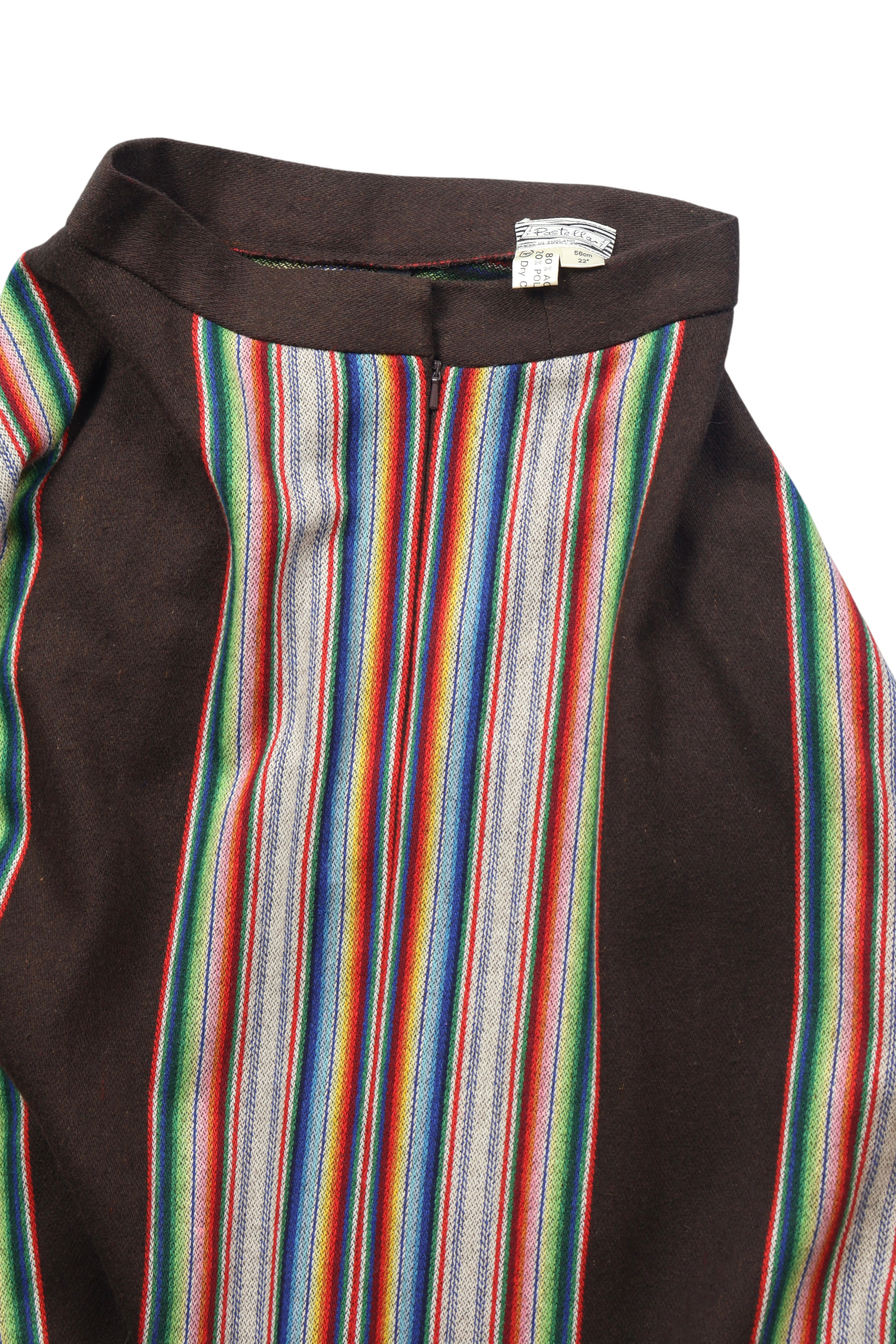 1970s Rainbow Stripe Maxi Skirt