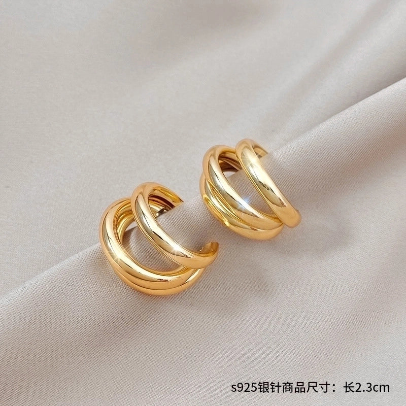 Lady Geometric Alloy Plating Artificial Pearls Women's Earrings 1 Pair