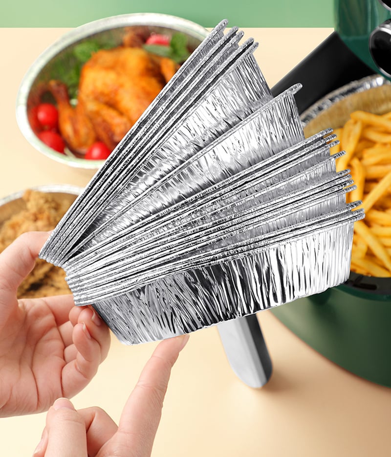 50 Pcs Set Reusable Aluminum Foil Air Fryer Liners