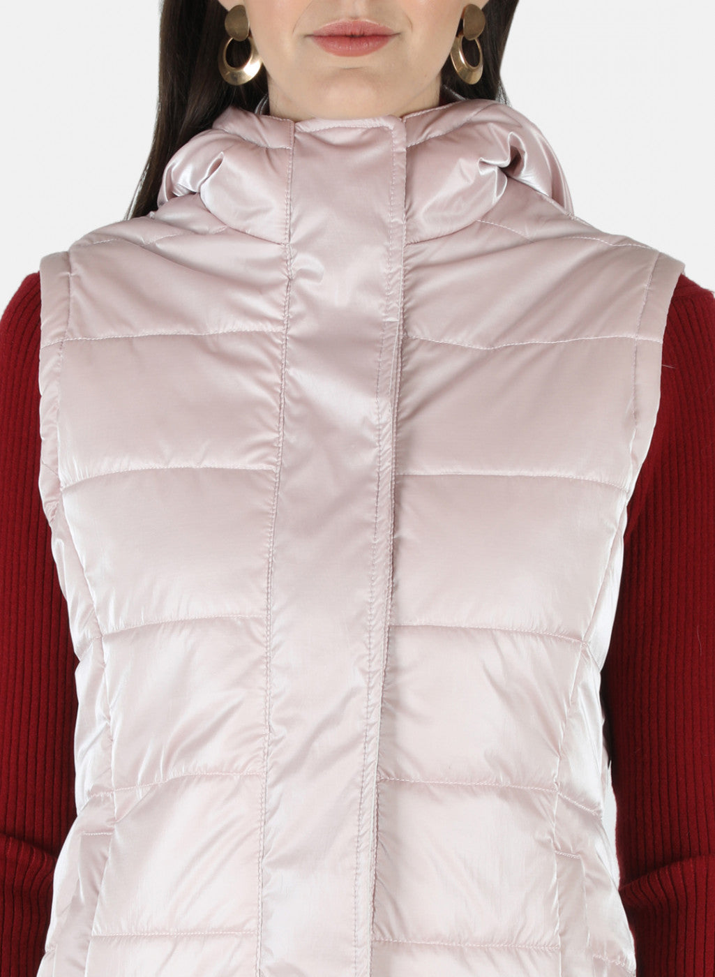 Women Pink Solid Jacket