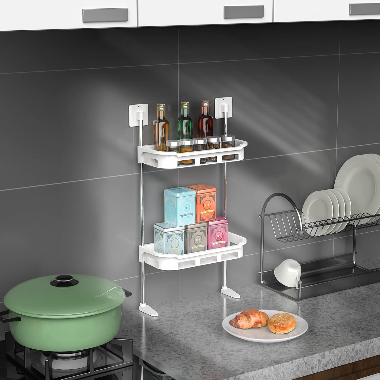 Toilet Shelf Two Layer. 2 tier Wall Hanging Toilet Storage Shelf