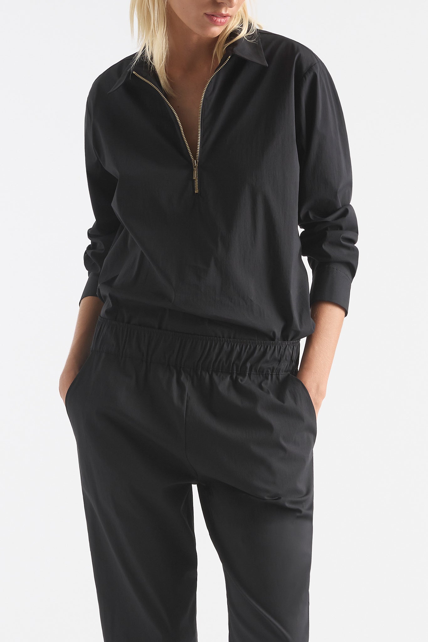 Mela Purdie Zip Front Shirt Microprene